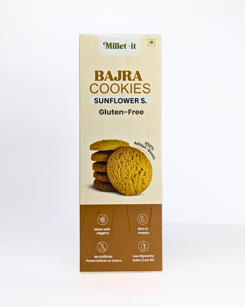 Millet-it Bajra Sunflower Seed Cookies | 120gm