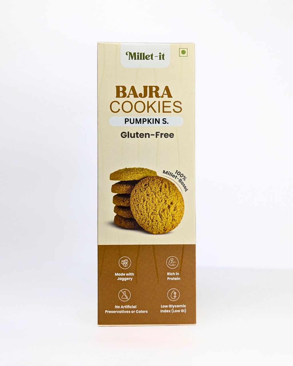 Millet-it Bajra Pumpkin Seed Cookies | 120gm