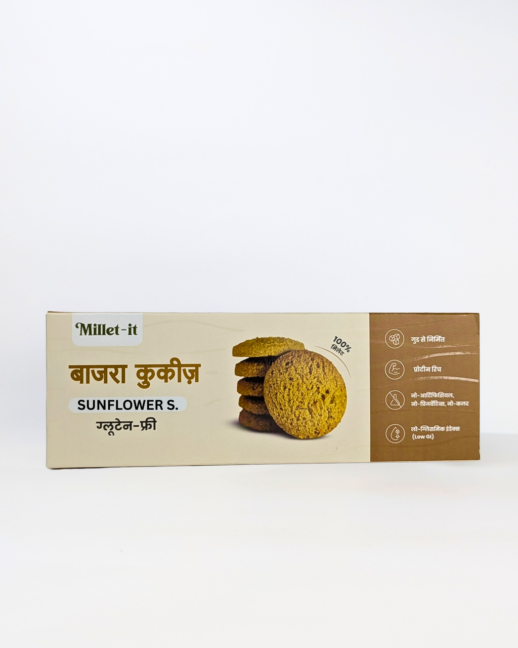 Millet-it Bajra Sunflower Seed Cookies | 120gm
